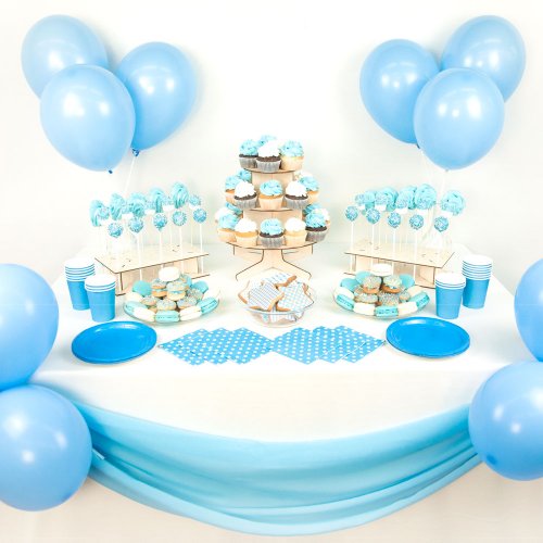 Комплект из 108 десертов и декора - голубой