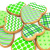 Набор печенья Сердечки, зеленый, 10 шт