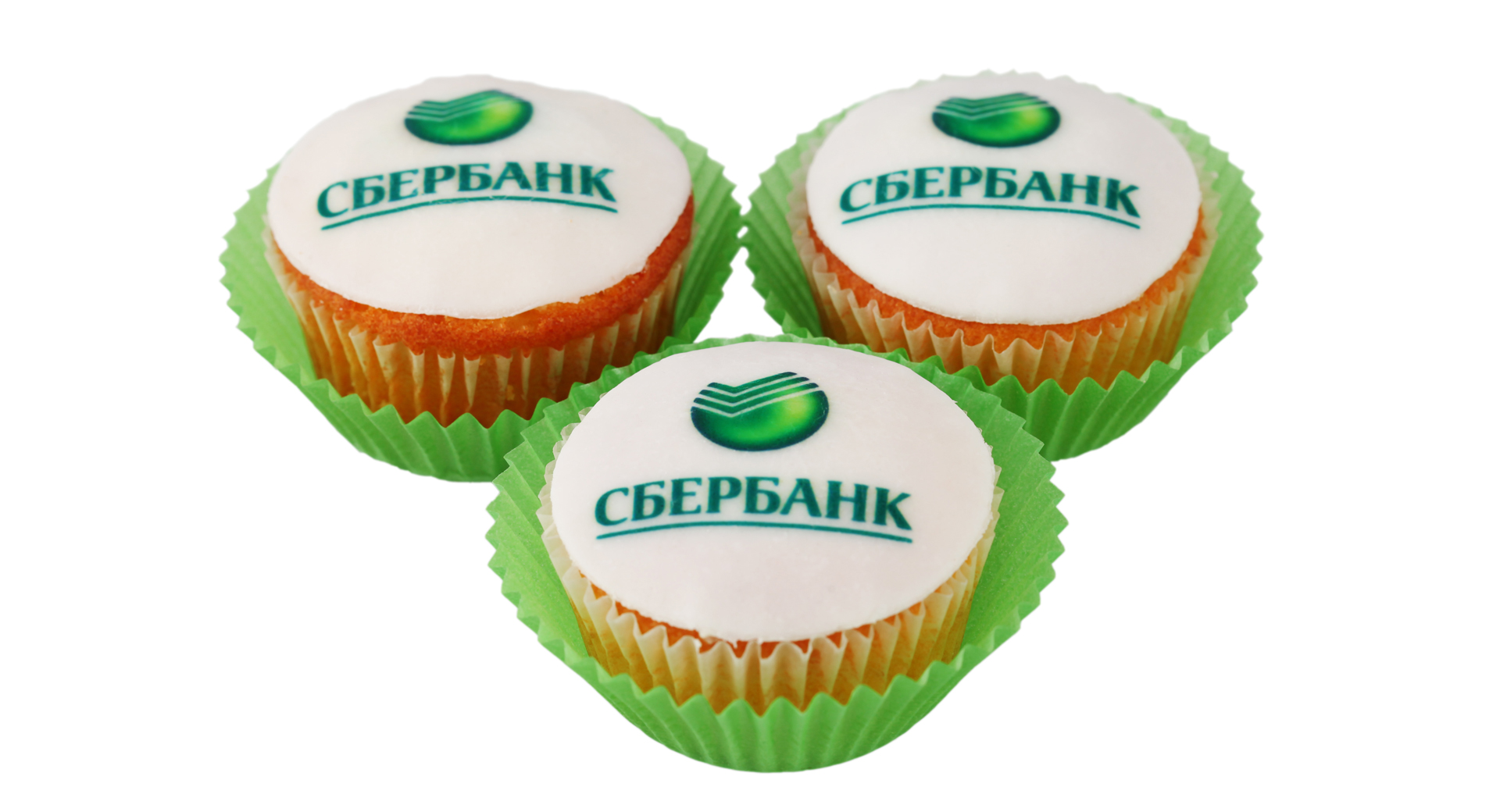 Корпоративные подарки от Сбербанка - макаруны и упаковка с логотипом