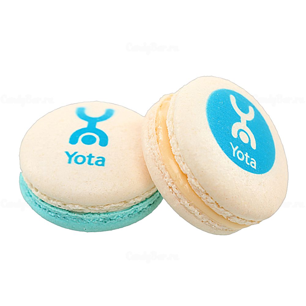 Корпоративные подарки от Yota - десерты и упаковка с логотипом
