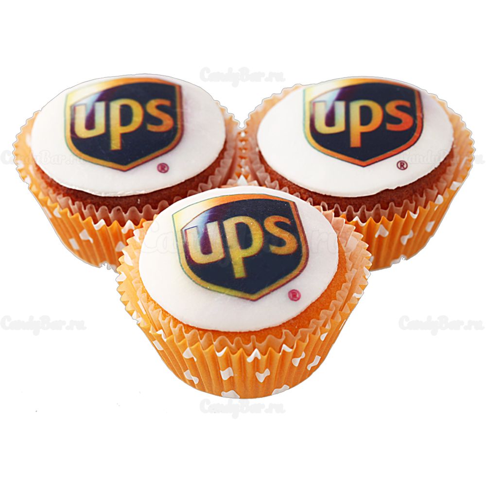 Корпоративные подарки от UPS - десерты и упаковка с логотипом