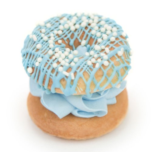 Пончики светло-голубые сливочные