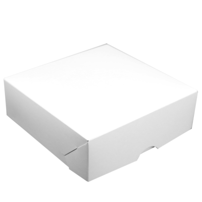 Коробка 9-18 макарун квадратная белая