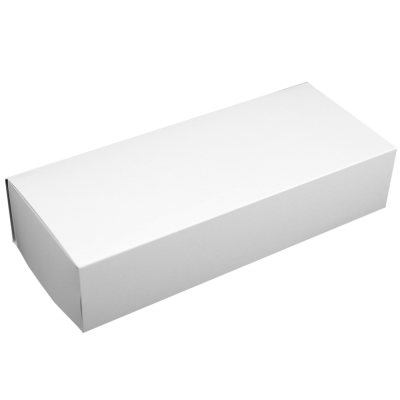 Коробка 16 макарун пенал белая