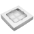 Коробка 16 макарун квадратная с окном белая 23х23 НЕДЕЙСТ