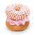 Пончики нежно-розовые сливочные