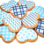 Набор печенья Сердечки, голубой, 10 шт