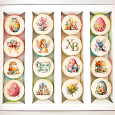 Набор макарун "Светлой Пасхи!" 16 шт