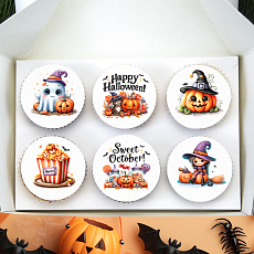 Капкейки Helloween с мастикой 6 шт