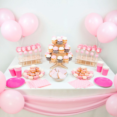 Комплект из 108 десертов и декора - розовый