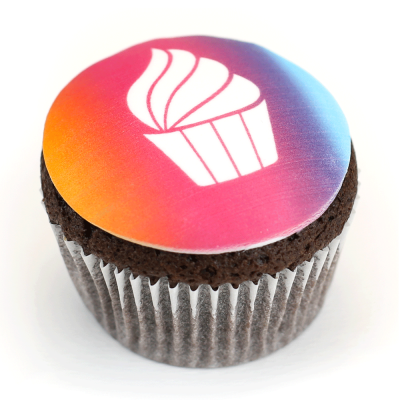 Шоколадные капкейки с логотипом - мастика