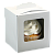 Коробка на 1 капкейк белая с окном