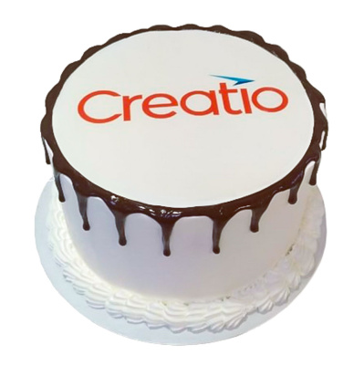 Торт круглый с логотипом Creato
