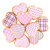 Набор печенья Сердечки, розовый, 10 шт