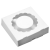 Коробка 4 макарун с окном белая (горизонтально)