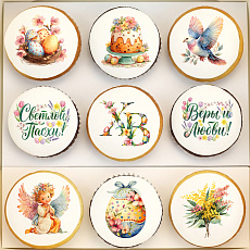 Набор капкейков "С праздником Светлой Пасхи!" 9 шт