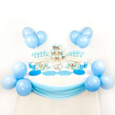 Комплект из 108 десертов и декора - голубой