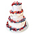 Торт на свадьбу с ягодами - 3 яруса