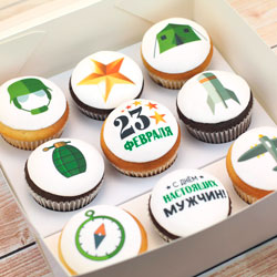 Капкейки на 23 февраля