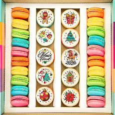 Макаруны Счастливого Нового Года! - 28 шт.