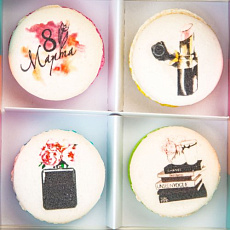 Макаруны с 8 марта 4 шт